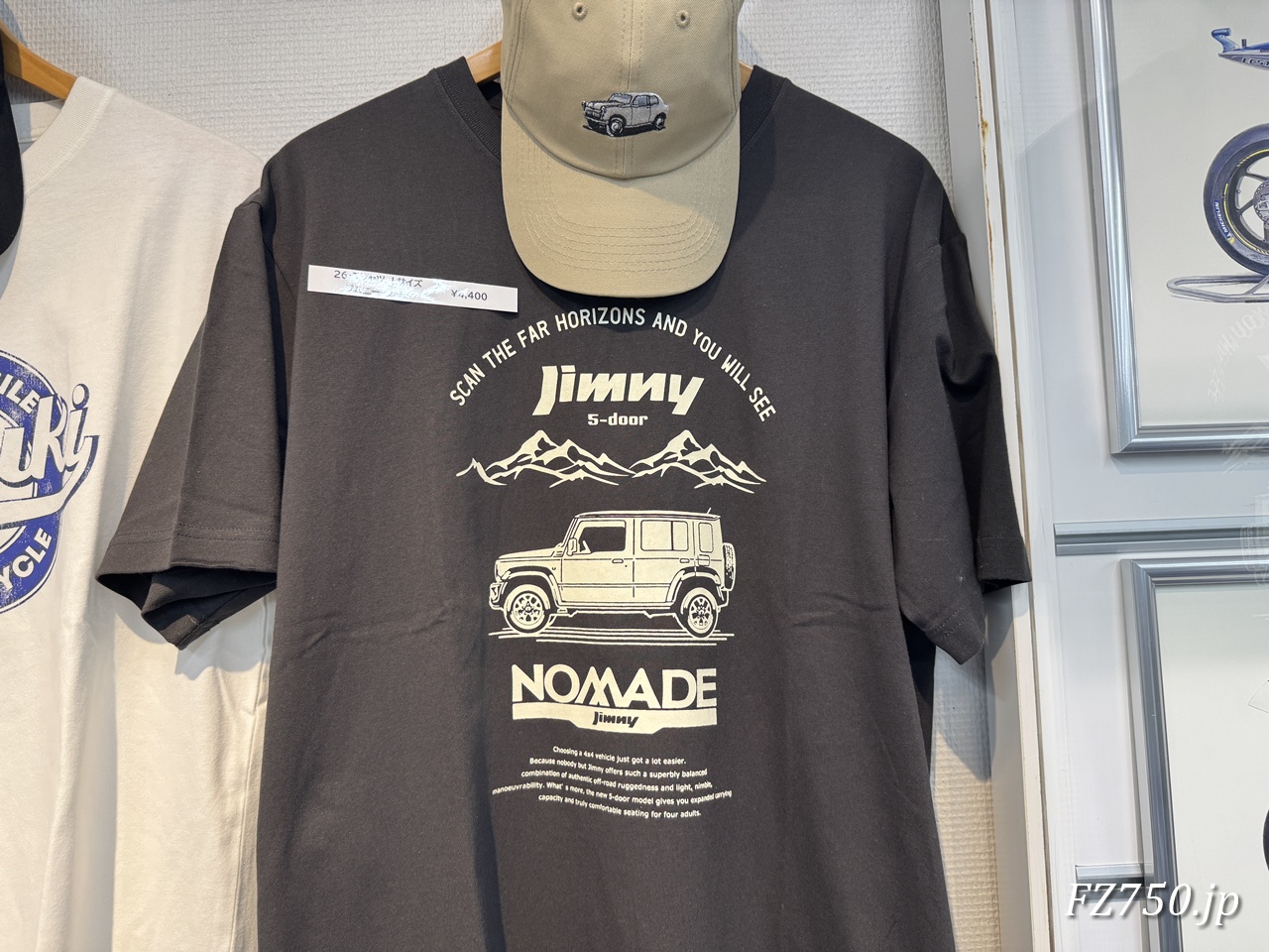 スズキ歴史館で販売されていた「ジムニーノマド」のTシャツ