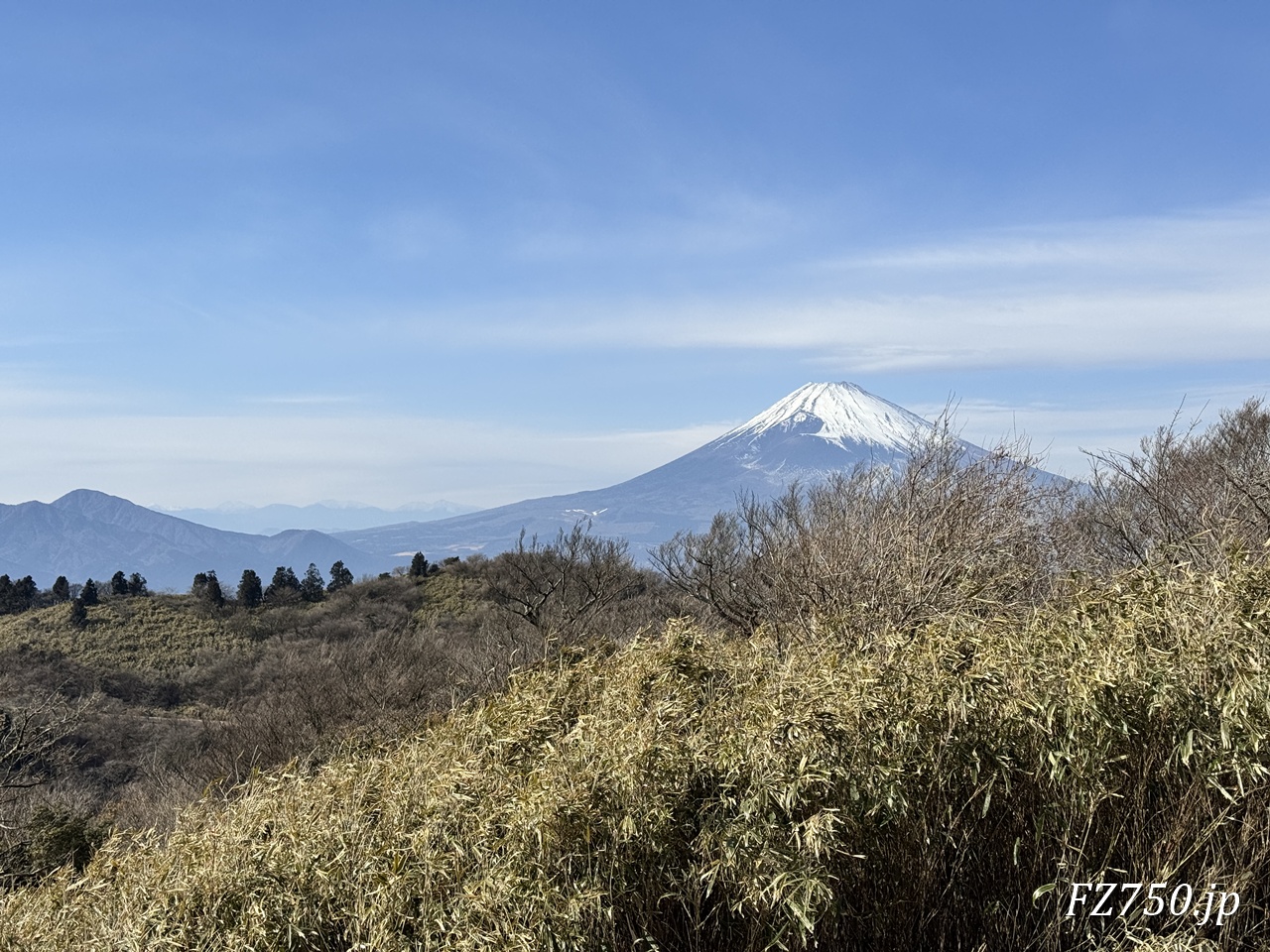 山伏峠展望台からの風景（富士山）